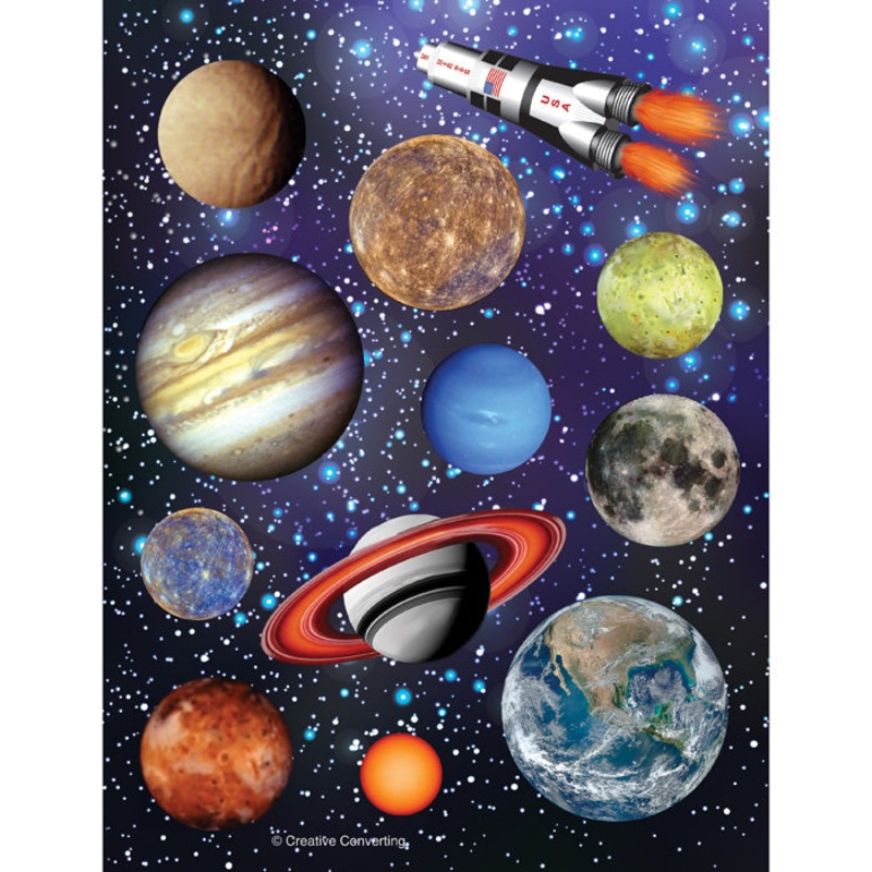 Space Blast Stickers (4/Pkg)