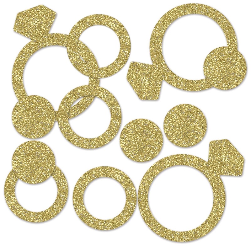 12 Pack Beistle Bachelorette Party Diamond Ring Deluxe Sparkle Confetti (0.5 Oz/Pkg)