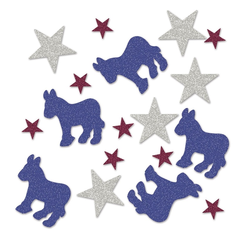 12 Pack Beistle Democratic Deluxe Sparkle Party Confetti (0.5 Oz/Pkg)
