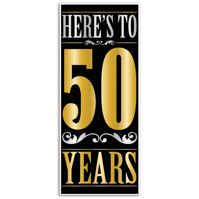 12 Pack Beistle Here's To 50 Years Door Cover