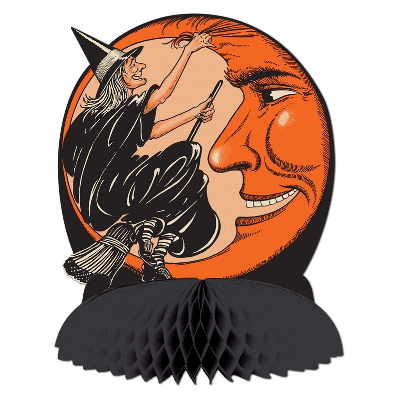 12 Pack Beistle Vintage Halloween Witch/Moon Centerpiece