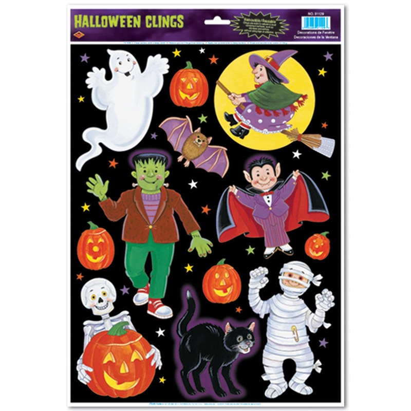 144 Piece Beistle Halloween Character Clings