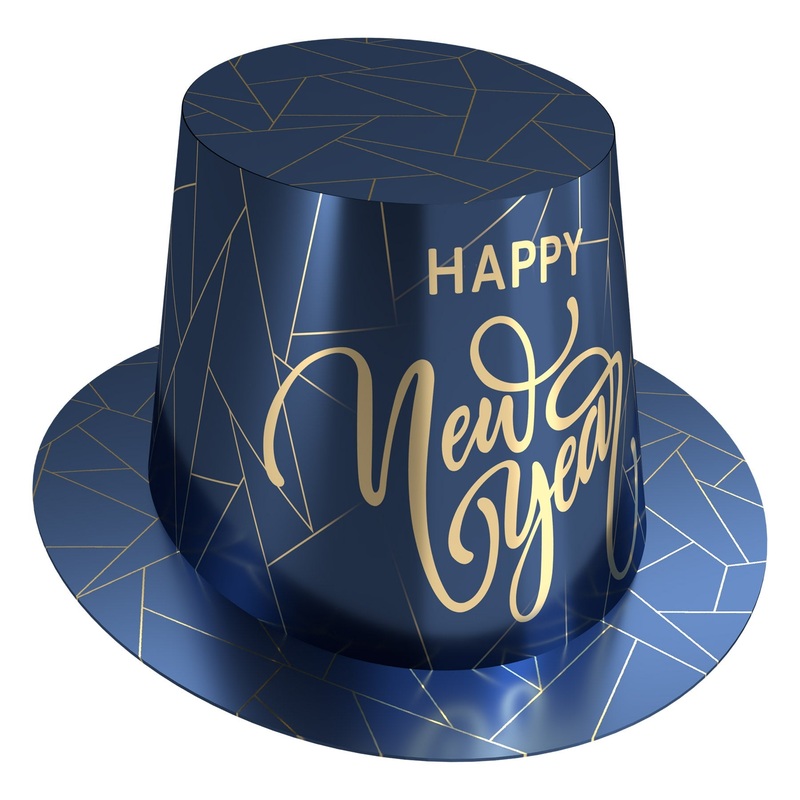25 Pack Beistle Midnight Blue New Year Hi-Hat