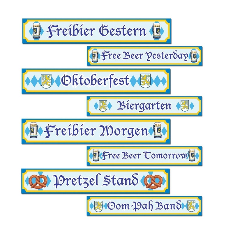 48 Pack Beistle Oktoberfest Sign Cutouts