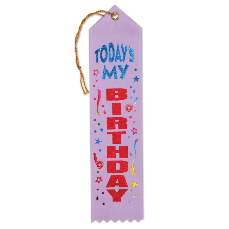 6 Pack Beistle Today's My Birthday Award Ribbon