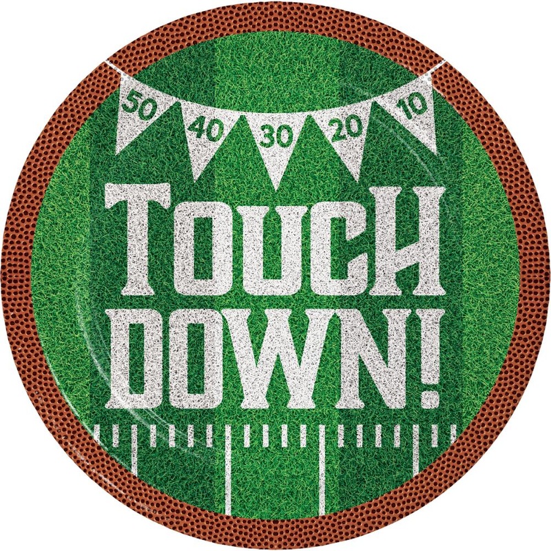 96 pc Bulk Tailgate Time Paper Dinner Plate