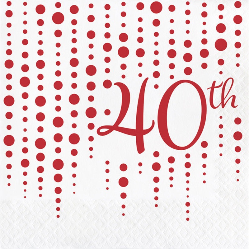 Sparkle & Shine Ruby Napkins (16/Pkg)