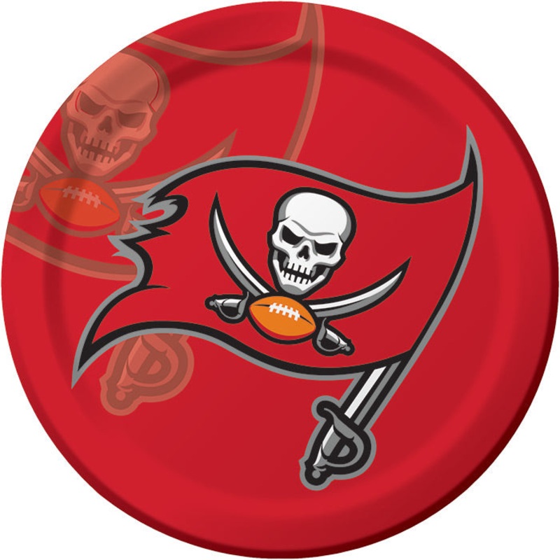 Tampa Bay Buccaneers Paper Plates (8/Pkg)