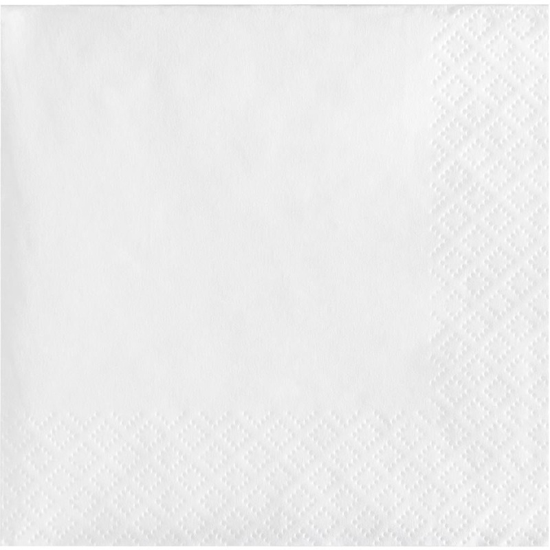 White Beverage Napkin 2Ply (50/Pkg)