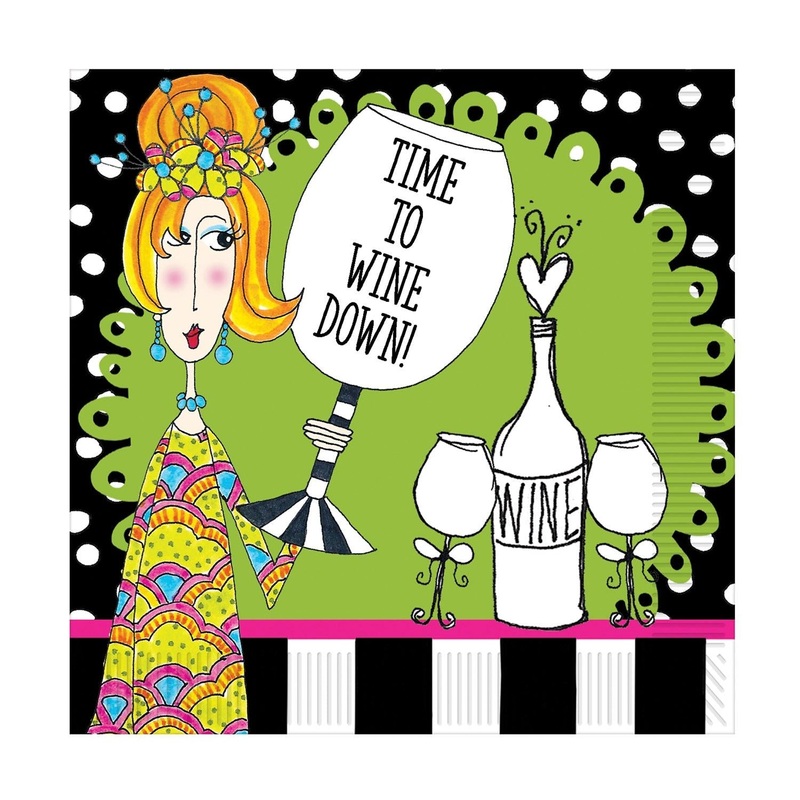 192 Pack Beistle Dolly Mama's Wine Celebration Party Lunch Napkins