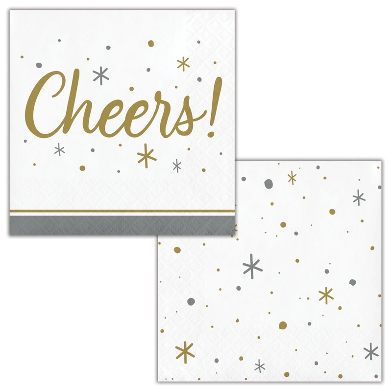 288 pc Bulk Cheers 24 pc Bulk 2ply Beverage Napkin