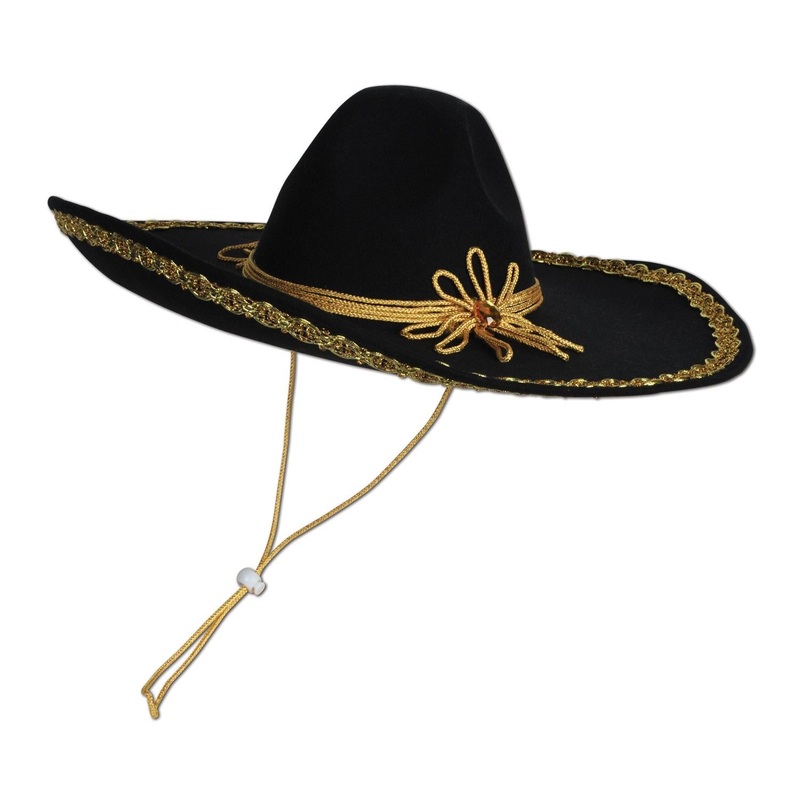 6 Pack Beistle Fiesta Felt Sombrero