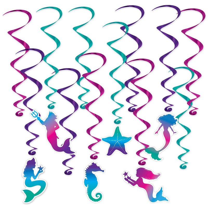 72 Pack Beistle Mermaid Party Whirls