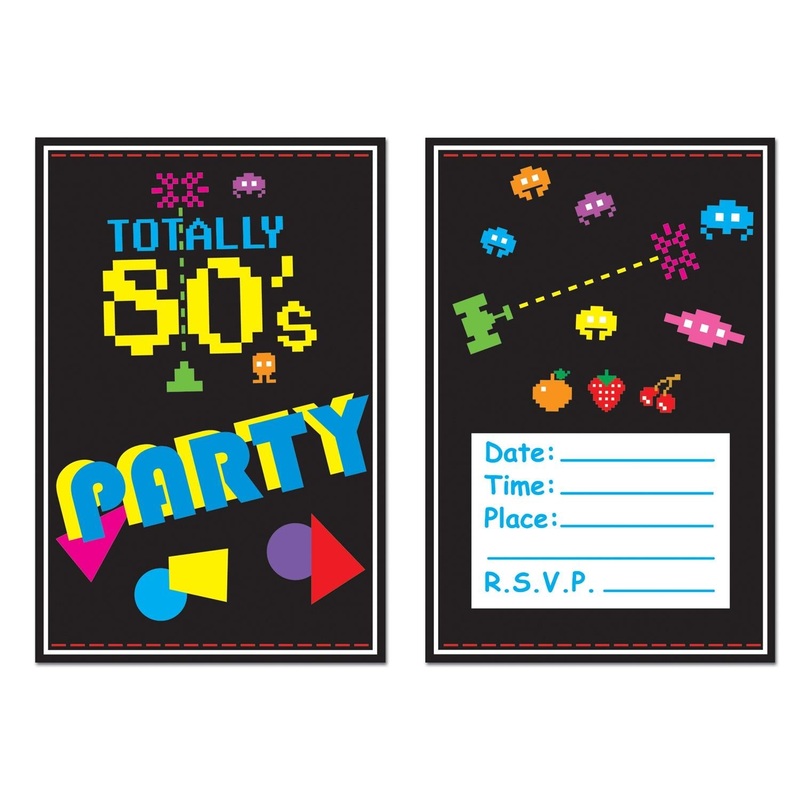 96 Pack Beistle 80's Party Invitations