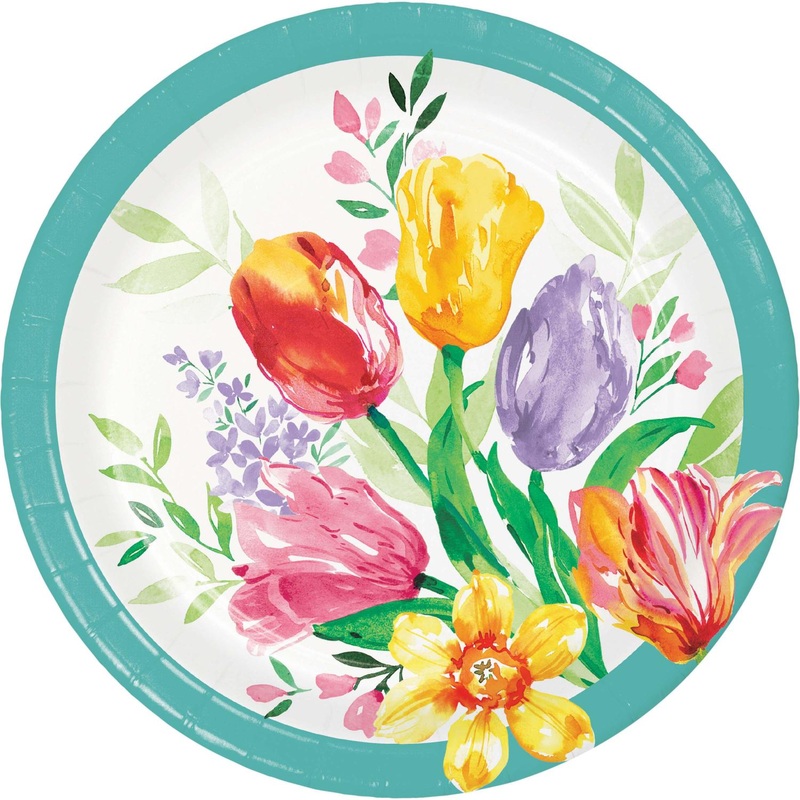 Beautiful Blooms Easter 8.75" Dinner Plate (8/Pkg)