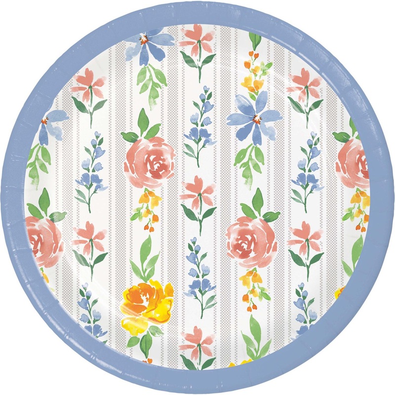 Spring Cottage Easter 6.75" Paper Dessert Plate (8/Pkg)
