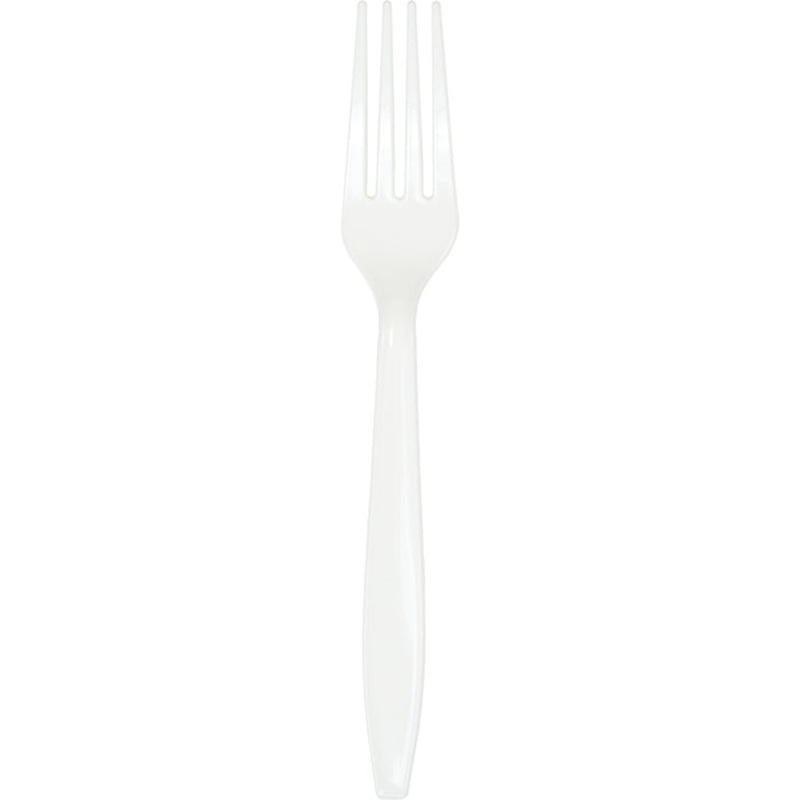 White Premium Plastic Forks (24/Pkg)