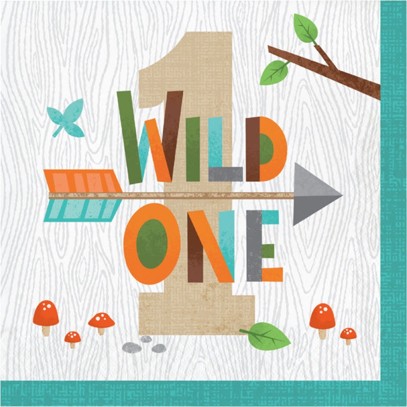 Wild One Woodland Napkins (16/Pkg)