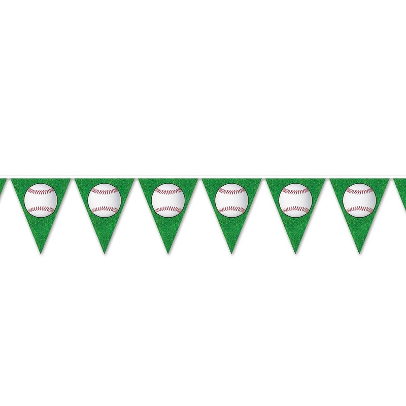 12 Pack Beistle Baseball Party Pennant Banner