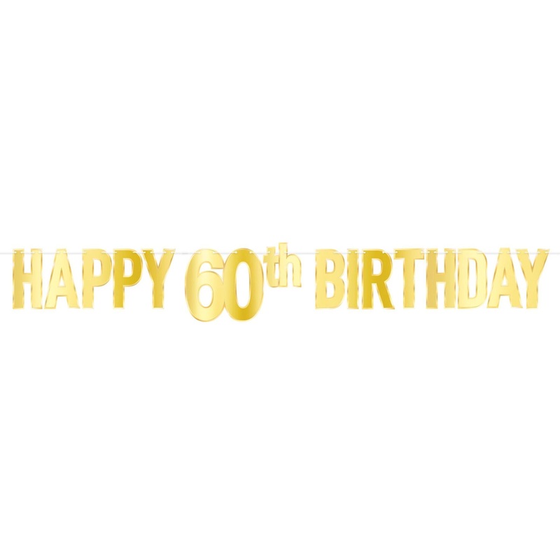 12 Pack Beistle Foil Happy 60th Birthday Party Streamer