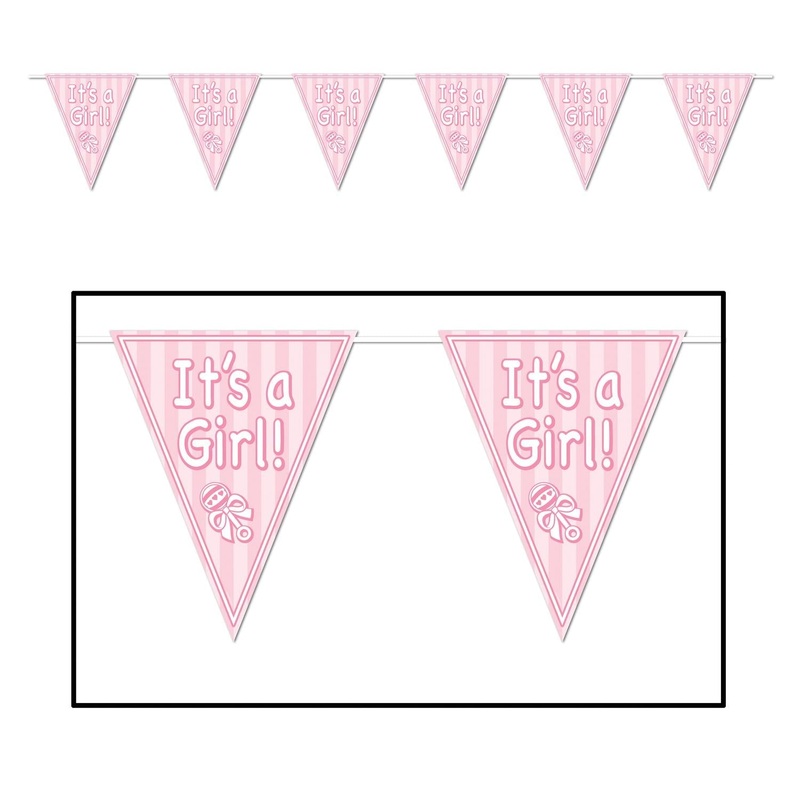 12 Pack Beistle It's A Girl! Pennant Banner