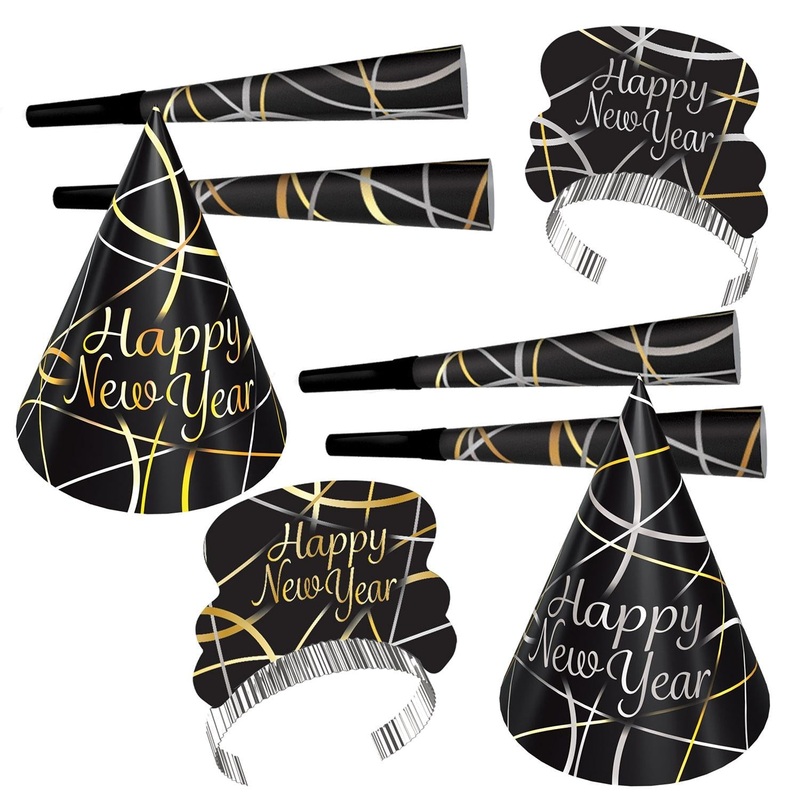 12 Pack Beistle Ring In The New Year Party Kit for 4