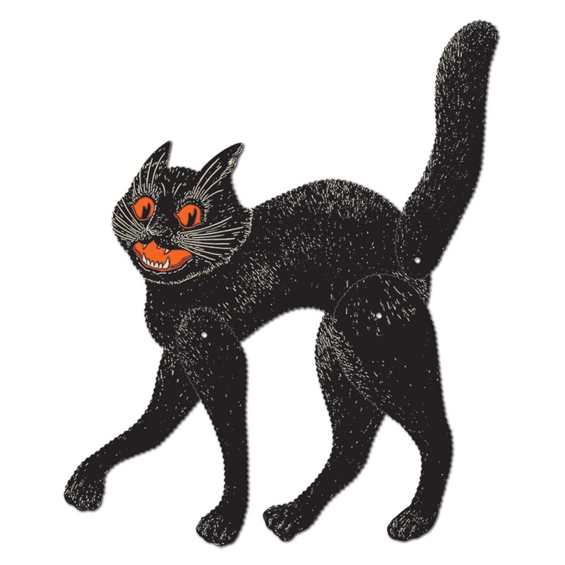 12 Pack Beistle Vintage Halloween Jointed Scratch Cat