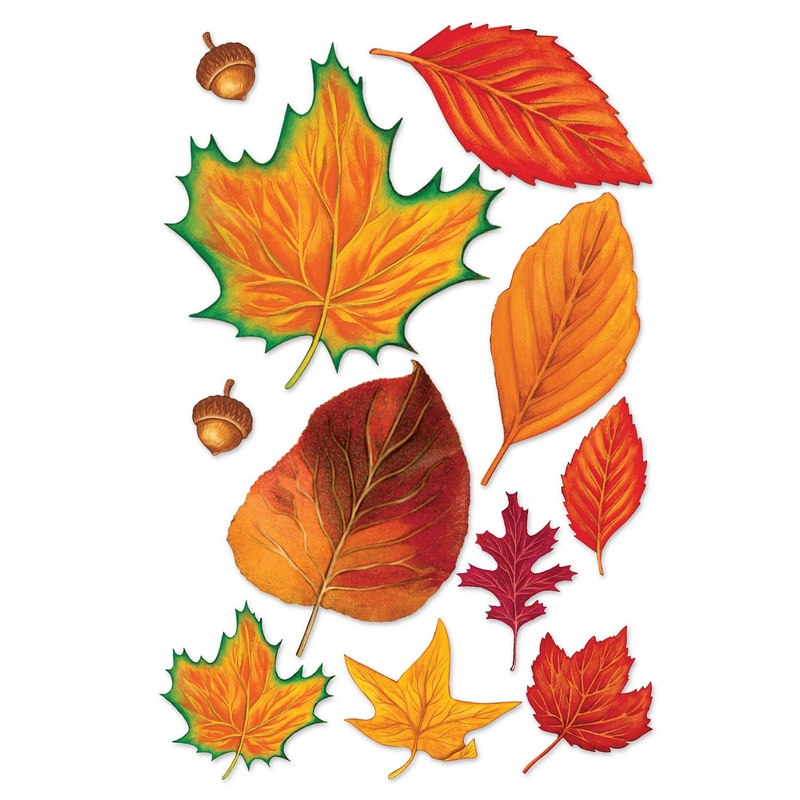 264 Piece Beistle Thanksgiving Fall Leaf Cutouts