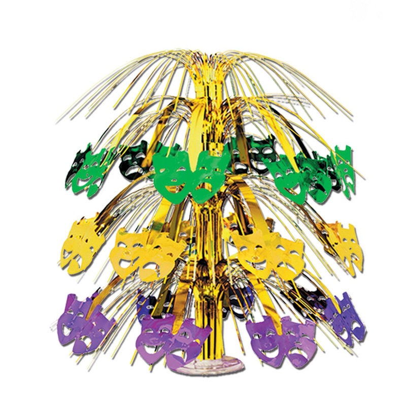6 Pack Beistle Mardi Gras Cascade Centerpiece