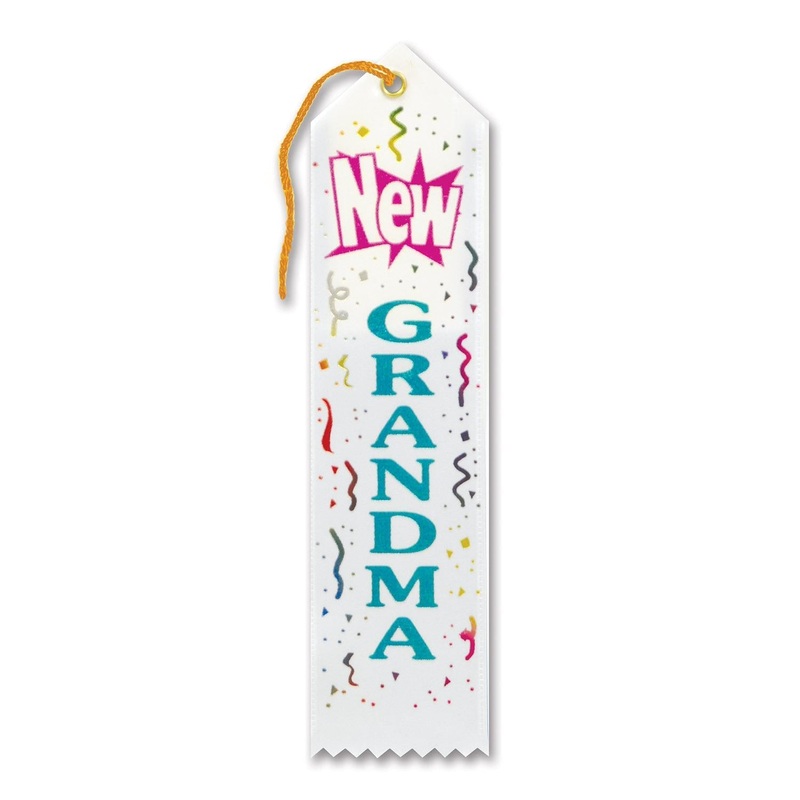 6 Pack Beistle New Grandma Award Ribbon