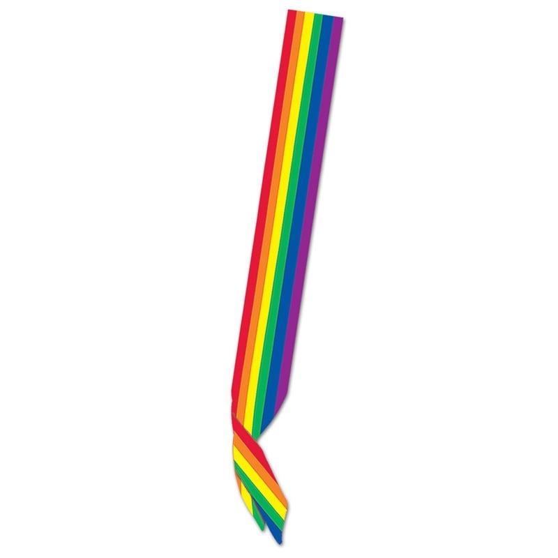 6 Pack Beistle Rainbow Satin Sash