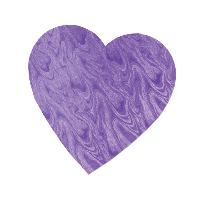 72 Pack Beistle 4 Inch- Valentine's Day Embossed Foil Heart Cutout - Purple