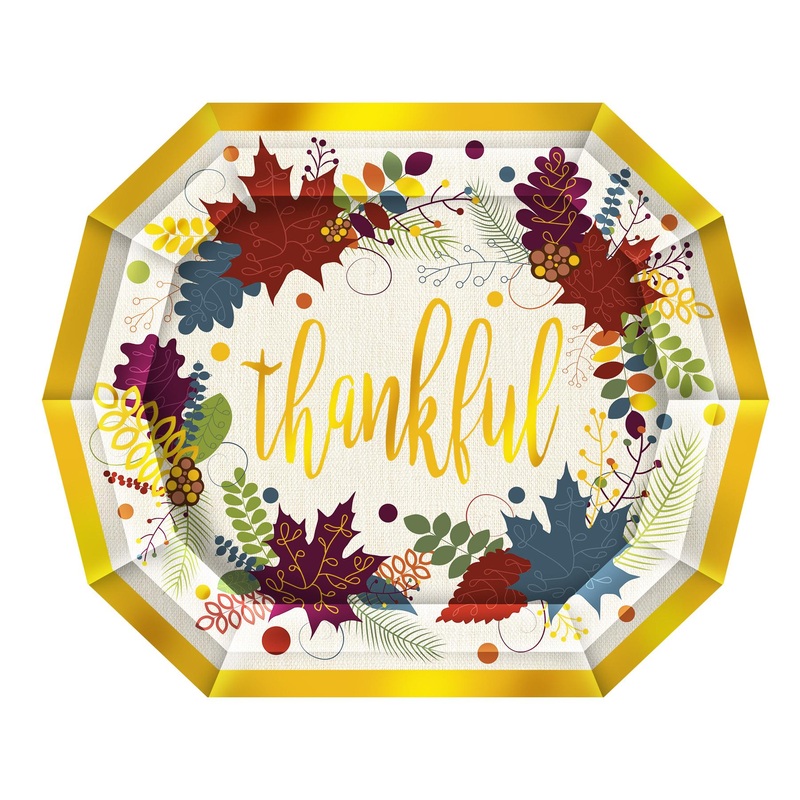 96 Pack Beistle Friendsgiving Dinner Paper Plates 9 inch