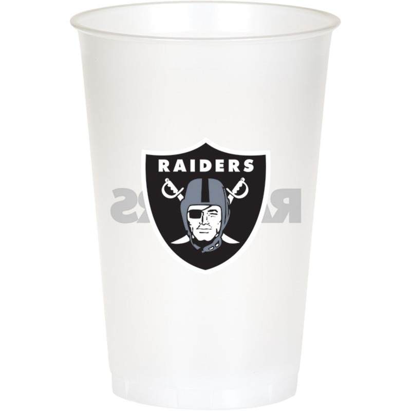 96 pc Bulk Las Vegas Raiders 20 oz Plastic Cups