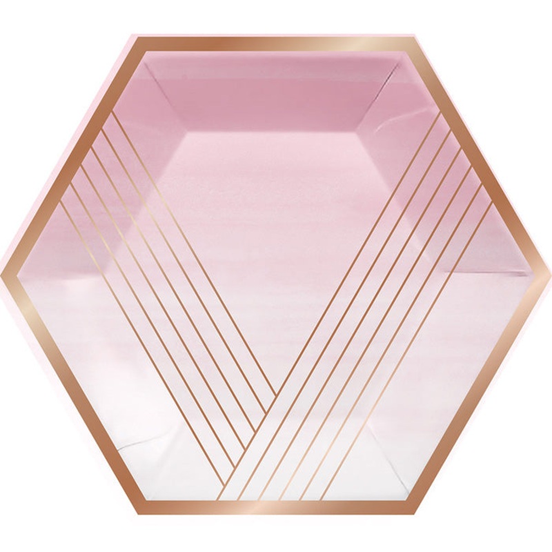 Rose' All Day Banquet Plate, Foil (8/Pkg)