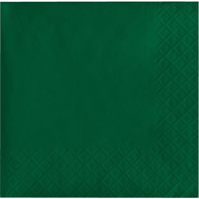 500 pc Bulk Hunter Green Beverage Napkins 3 ply