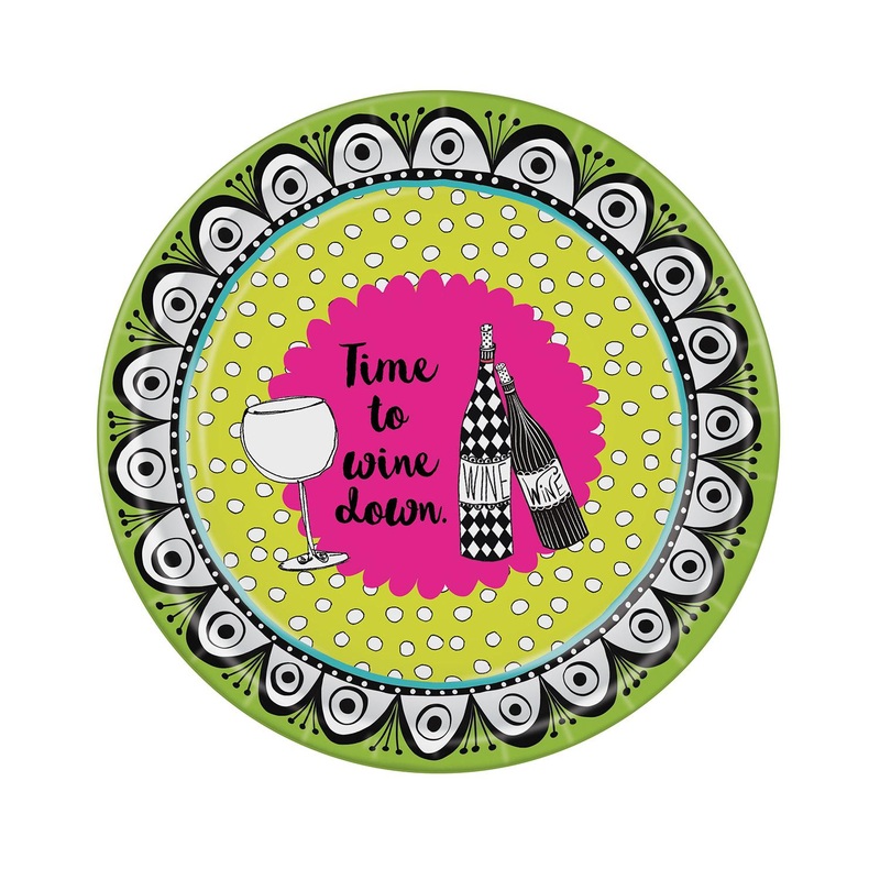96 Pack Beistle Dolly Mama's Wine Celebration Party Paper Plates 9 inch