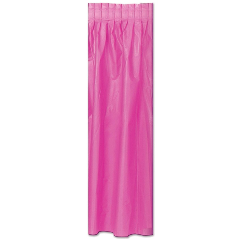Bulk 6 Pack Beistle Cerise Plastic Party Table Skirt - self-adhesive