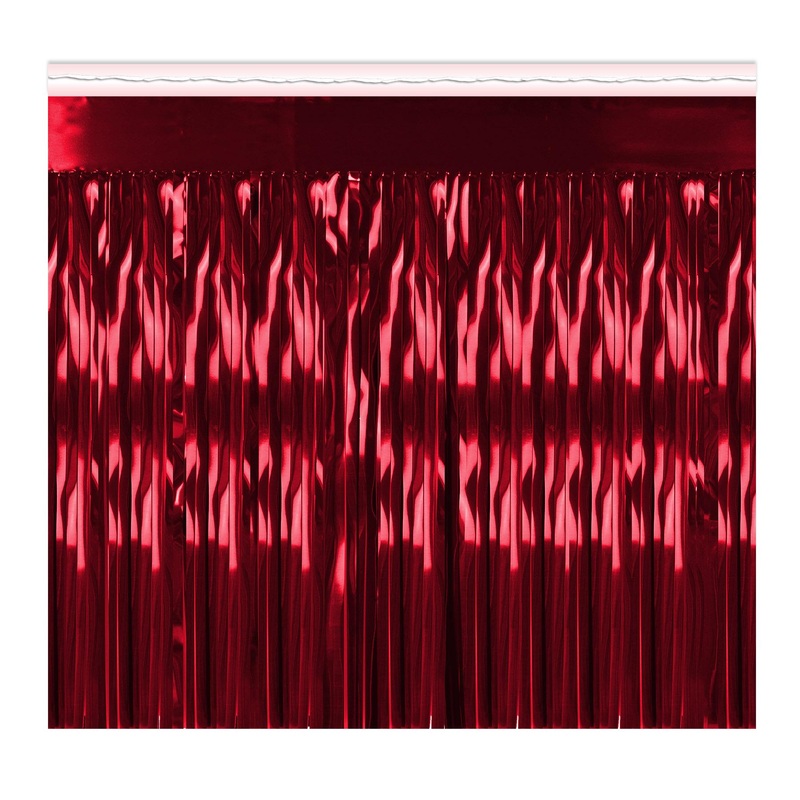 Bulk 6 Pack Beistle Red Packaged 1-Ply Metallic Party Table Skirt
