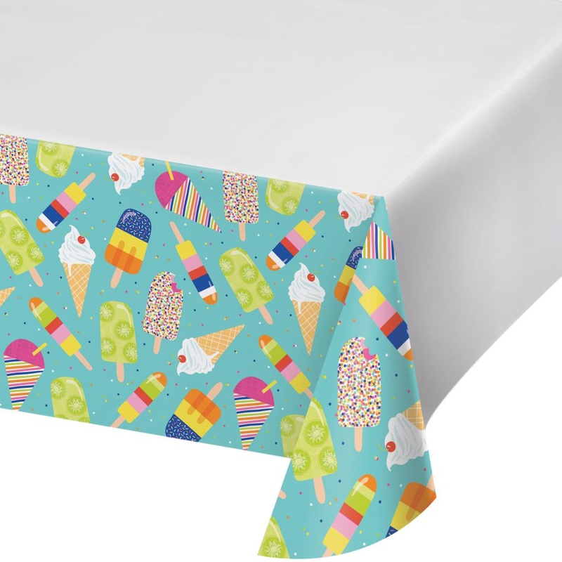 Summer Sweets Paper Tablecover Border Print, 54"x102"