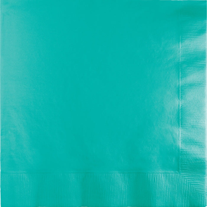 Teal Lagoon Dinner Napkins 3Ply 1/4Fld (25/Pkg)