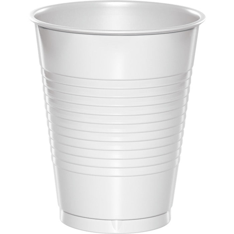 White Premium Plastic Cups 16 Oz (20/Pkg)