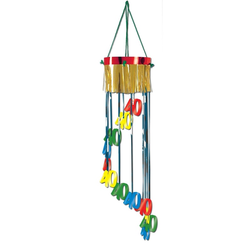 12 Pack Beistle 40th Birthday Party Shimmering Spiral