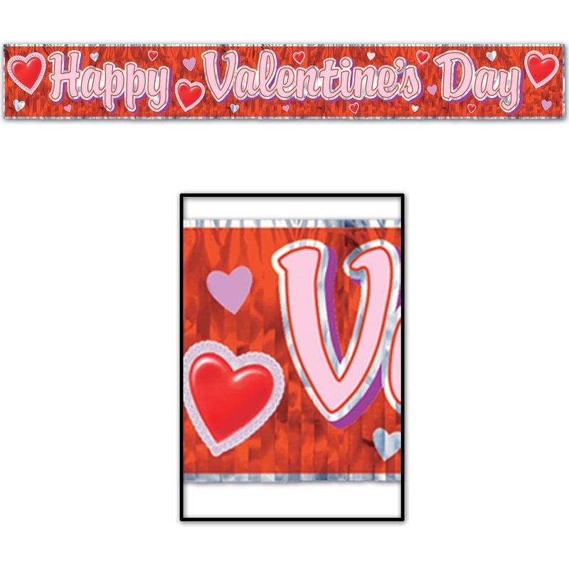 12 Pack Beistle Met Happy Valentine's Day Fringe Banner