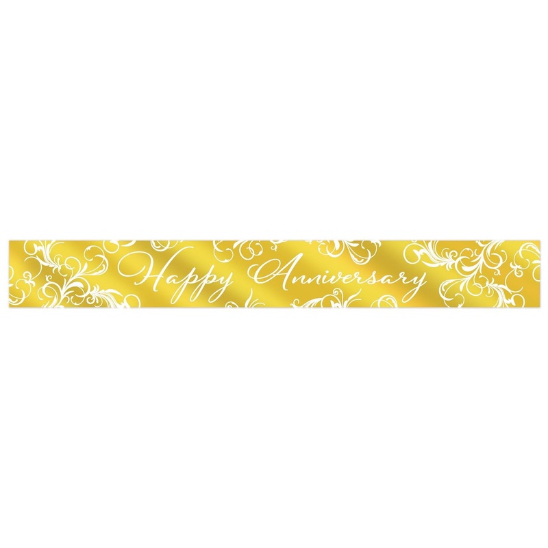 12 Pack Beistle Metallic Happy Anniversary Banner