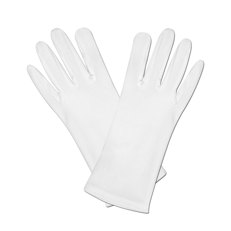 12 Pair Beistle Theatrical Gloves white