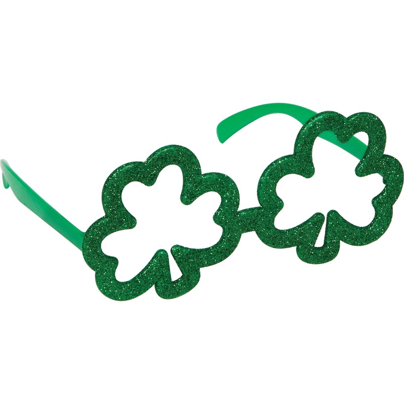 12 pc Bulk Shamrocks St. Pats Glasses Favor