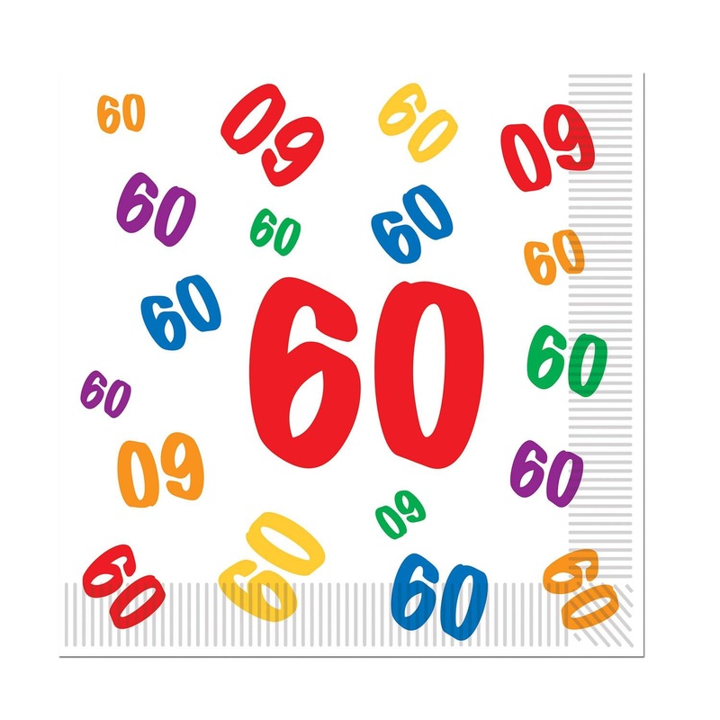 192 Pack Beistle 60th Birthday Party Luncheon Napkins