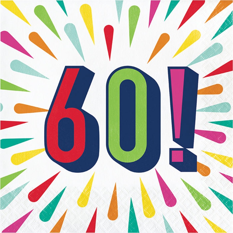 192 pc Bulk Birthday Burst 60 Luncheon Napkins