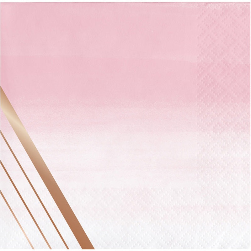 192 pc Bulk Rose' All Day Beverage Napkins